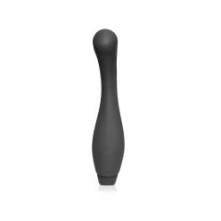 Black Je Joue vibrator Juno G-Spot Flex shown in hand for scale
