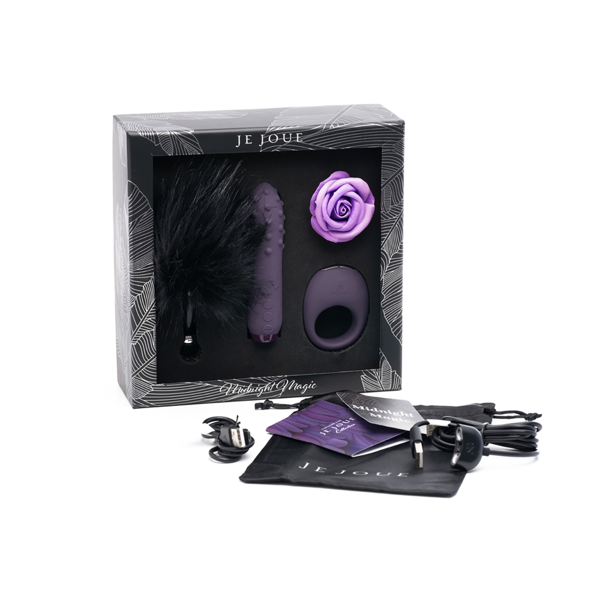 Charging setup for Midnight Je Joue vibrator including cable