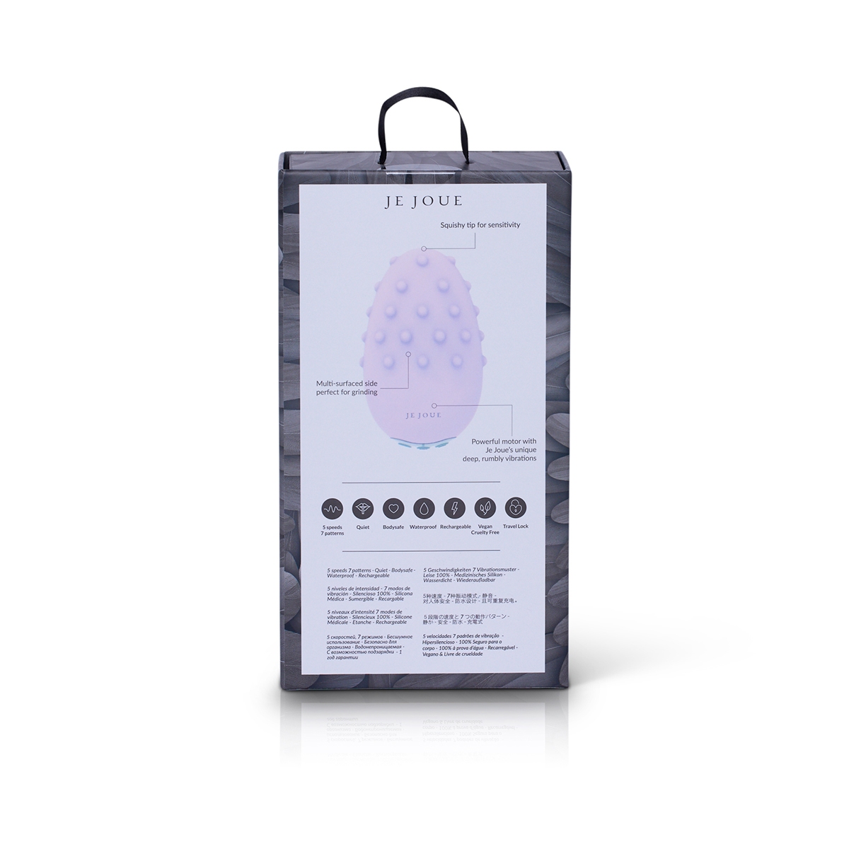 Angled view of the  Je Joue vibrator designed for intimate use