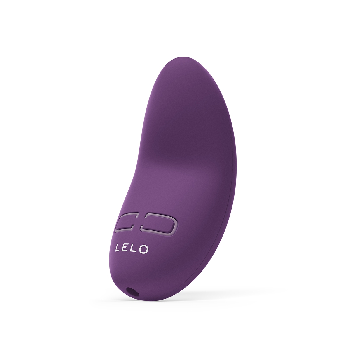 LELO vibrator Lily 3 Dark Plum shown in hand for scale