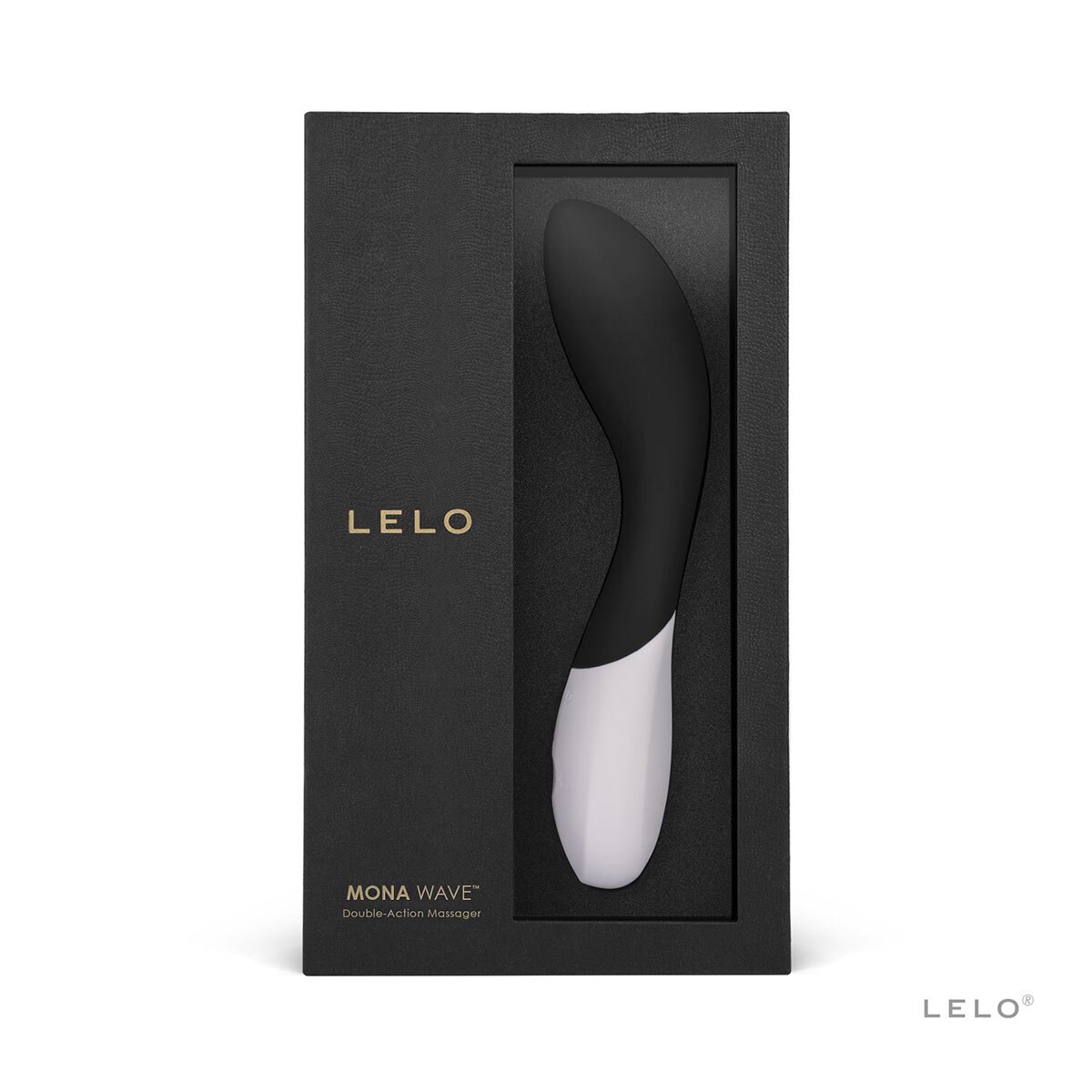 Close-up of the Black LELO vibrator for texture detail