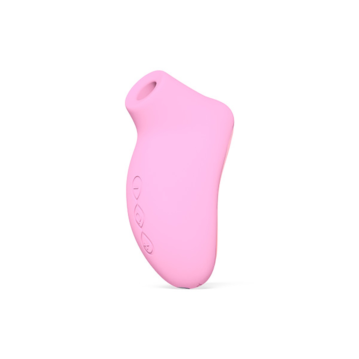 Pink LELO vibrator Sona 2 Travel shown in hand for scale