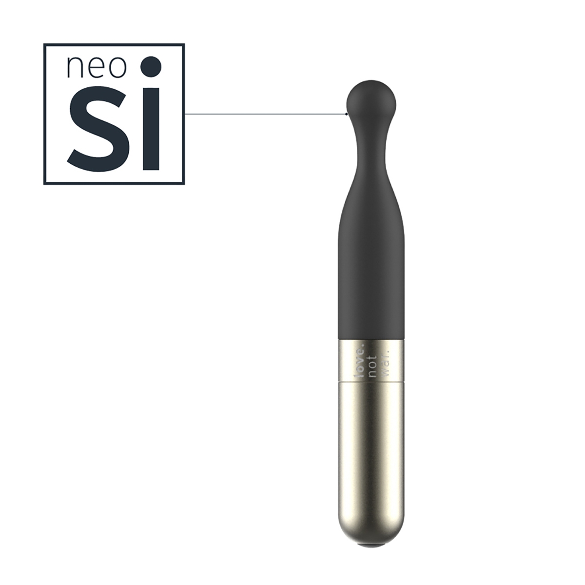 Product image of the  Love Not War vibrator on clean background