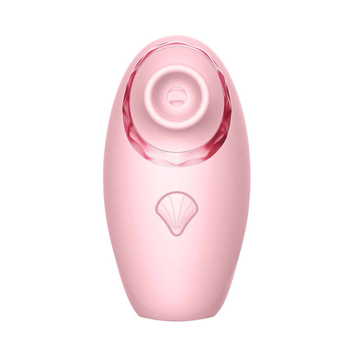 Pink Luv Inc vibrator Triple-Action Clitoral shown in hand for scale