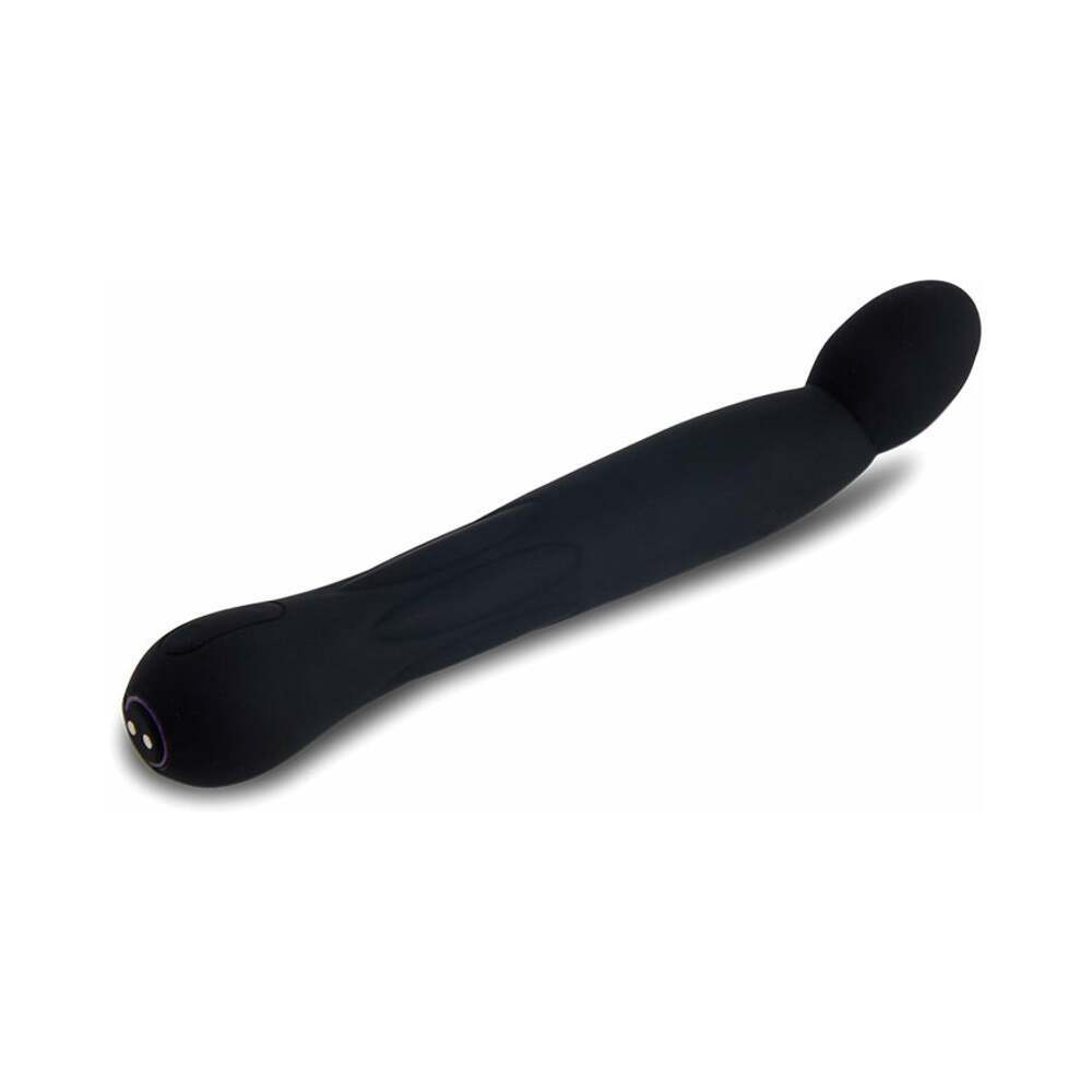 Close-up of the Black Nu Sensuelle vibrator for texture detail