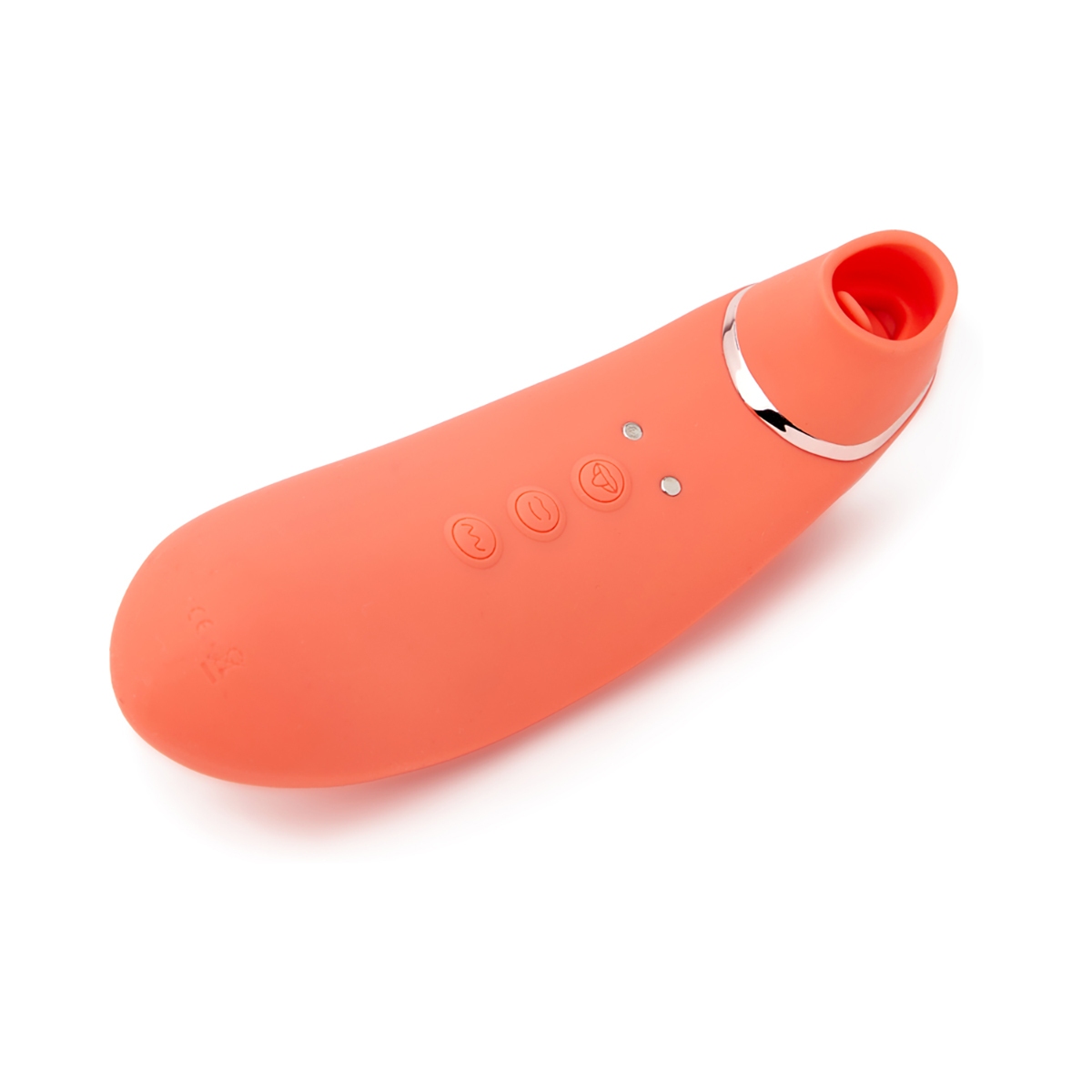 Close-up of the Coral Nu Sensuelle vibrator for texture detail