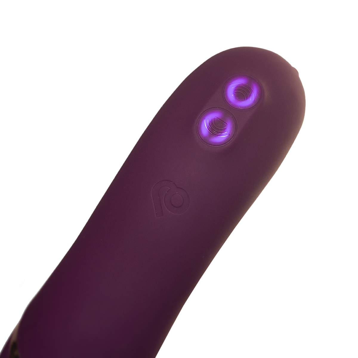 Lifestyle shot featuring the Burgundy Rocks Off vibrator beside the bed