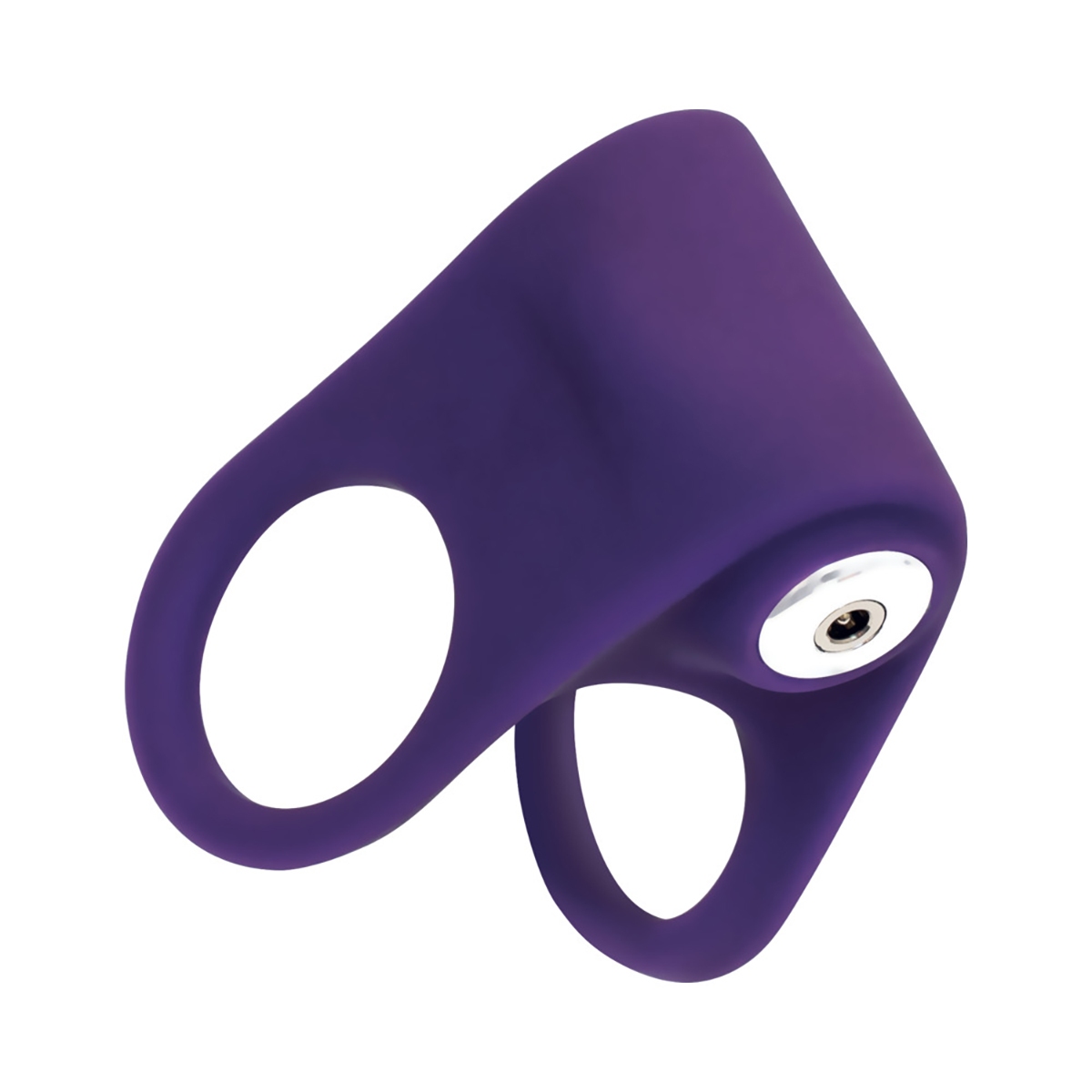 Angled view of the Purple VeDO vibrator designed for intimate use