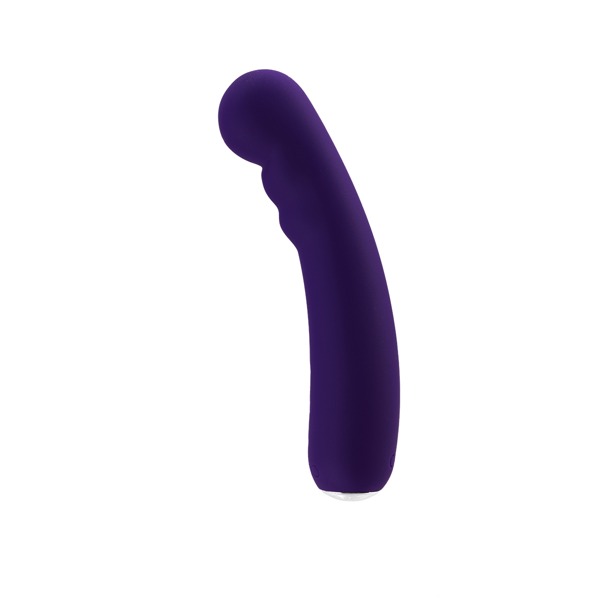 Angled view of the Purple VeDO vibrator designed for intimate use