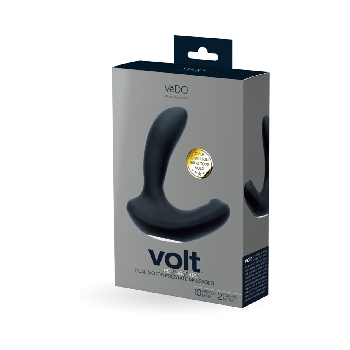 Product image of the Black VeDO vibrator on clean background