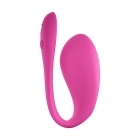 Pink We-Vibe vibrator Jive 2 Electric Updated shown in hand for scale