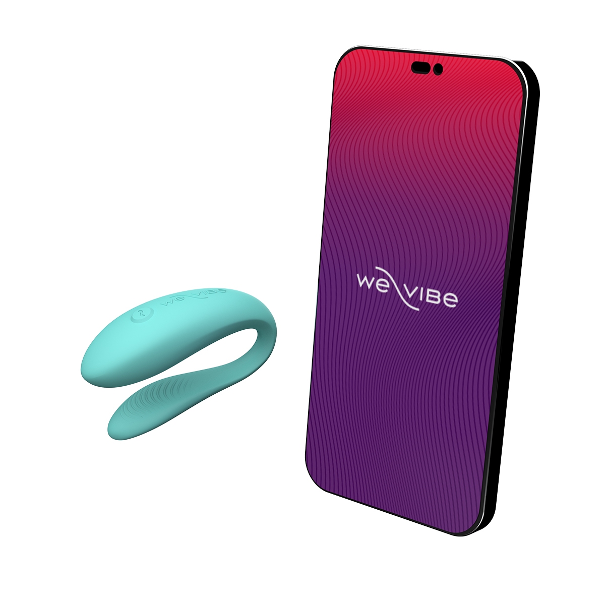 Fully assembled Aqua We-Vibe vibrator with smooth exterior