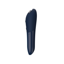 Midnight Blue We-Vibe vibrator Tango X shown in hand for scale