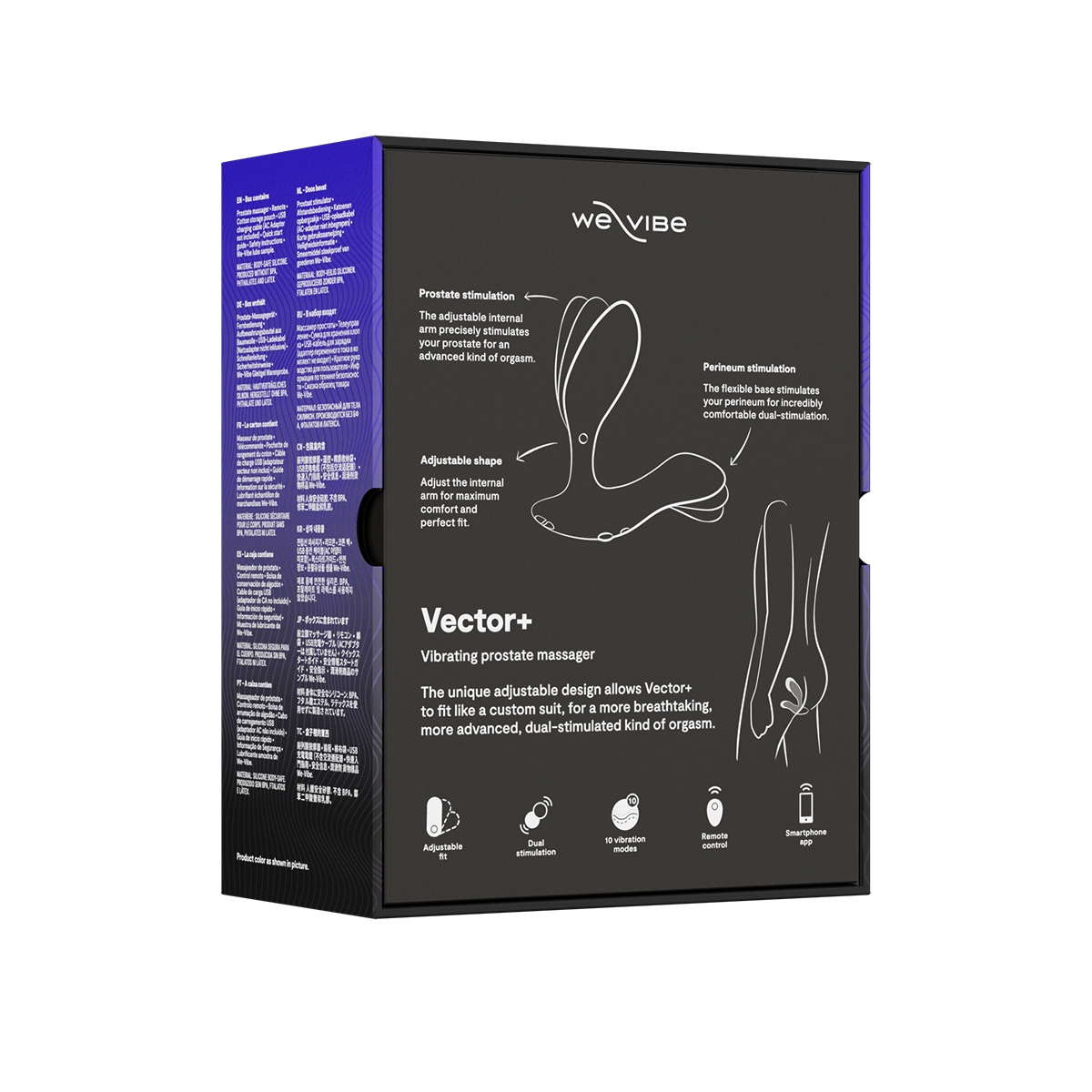 Fully assembled Black We-Vibe vibrator with smooth exterior