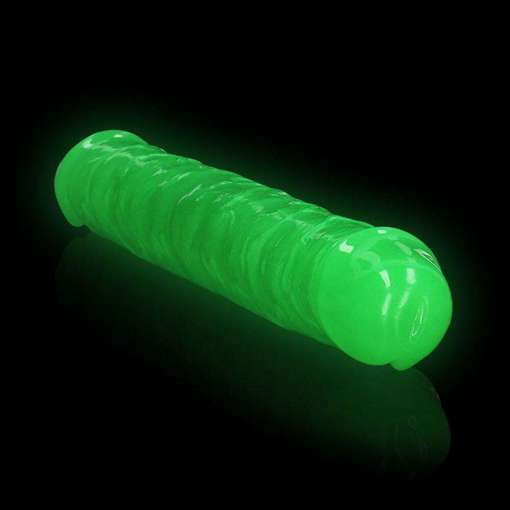 12 inch Dildo by Shots in Green shown for pegging Her or Him