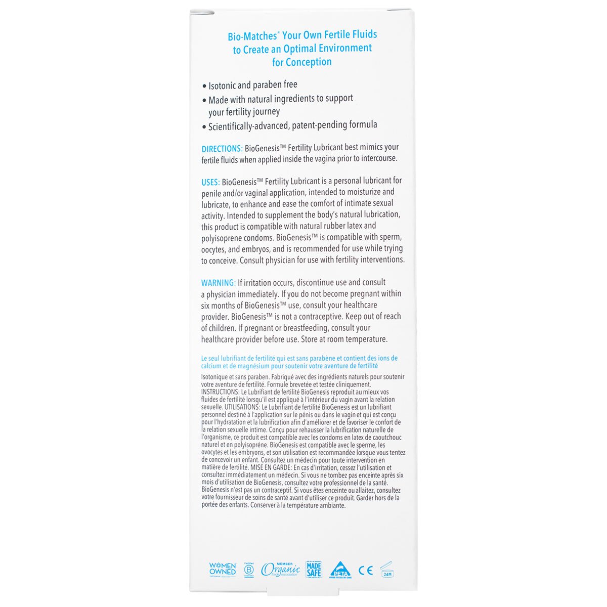 Close-up of 2 oz Water Based Lube by Good Clean Love with gentle, toy-safe texture