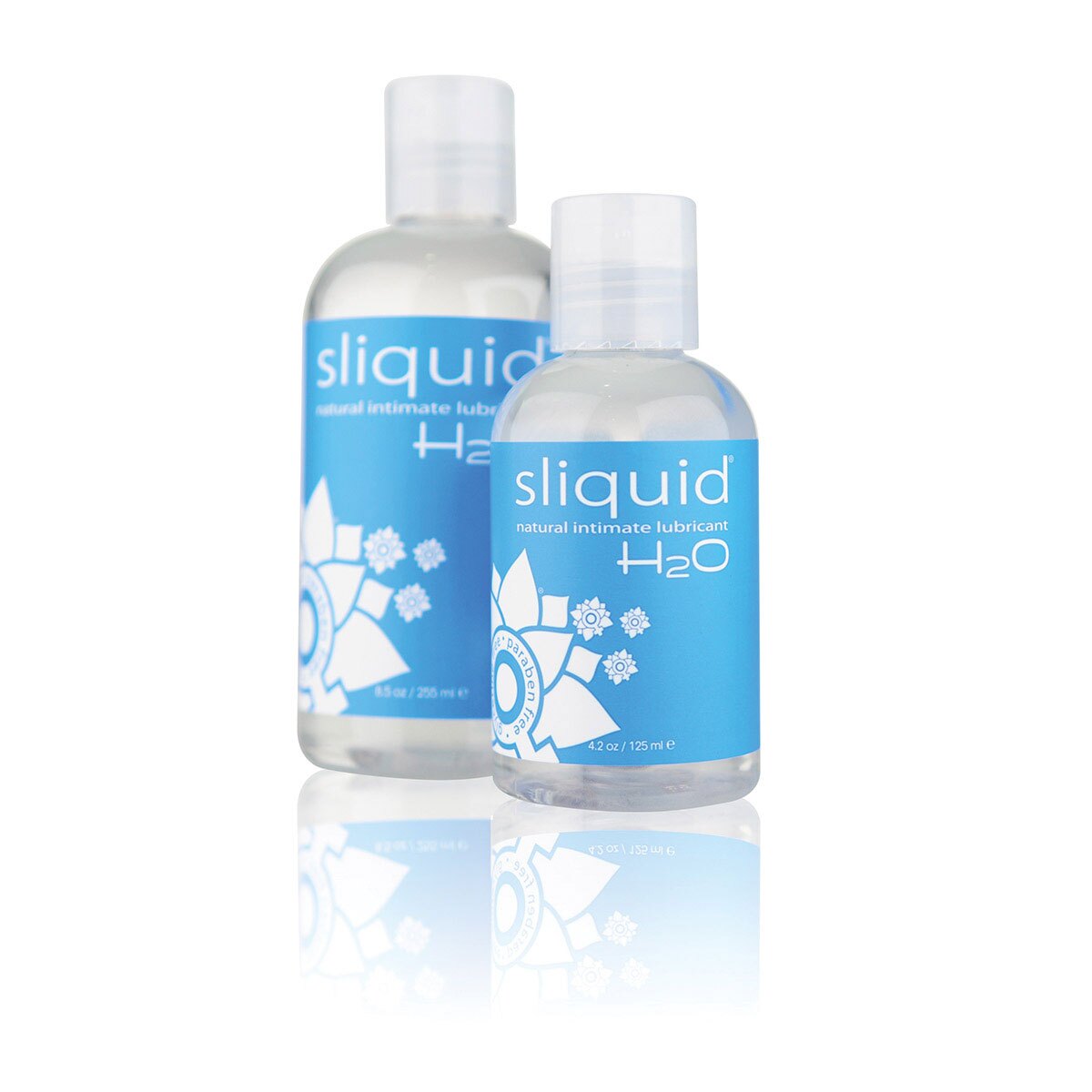 Close-up of 4.2 oz Water Based Lube by Sliquid with gentle, toy-safe texture