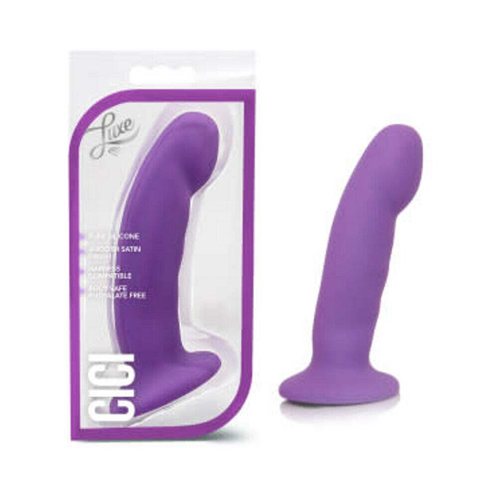 6.5 inch Dildo by Blush in Purple shown for use by Her or Him