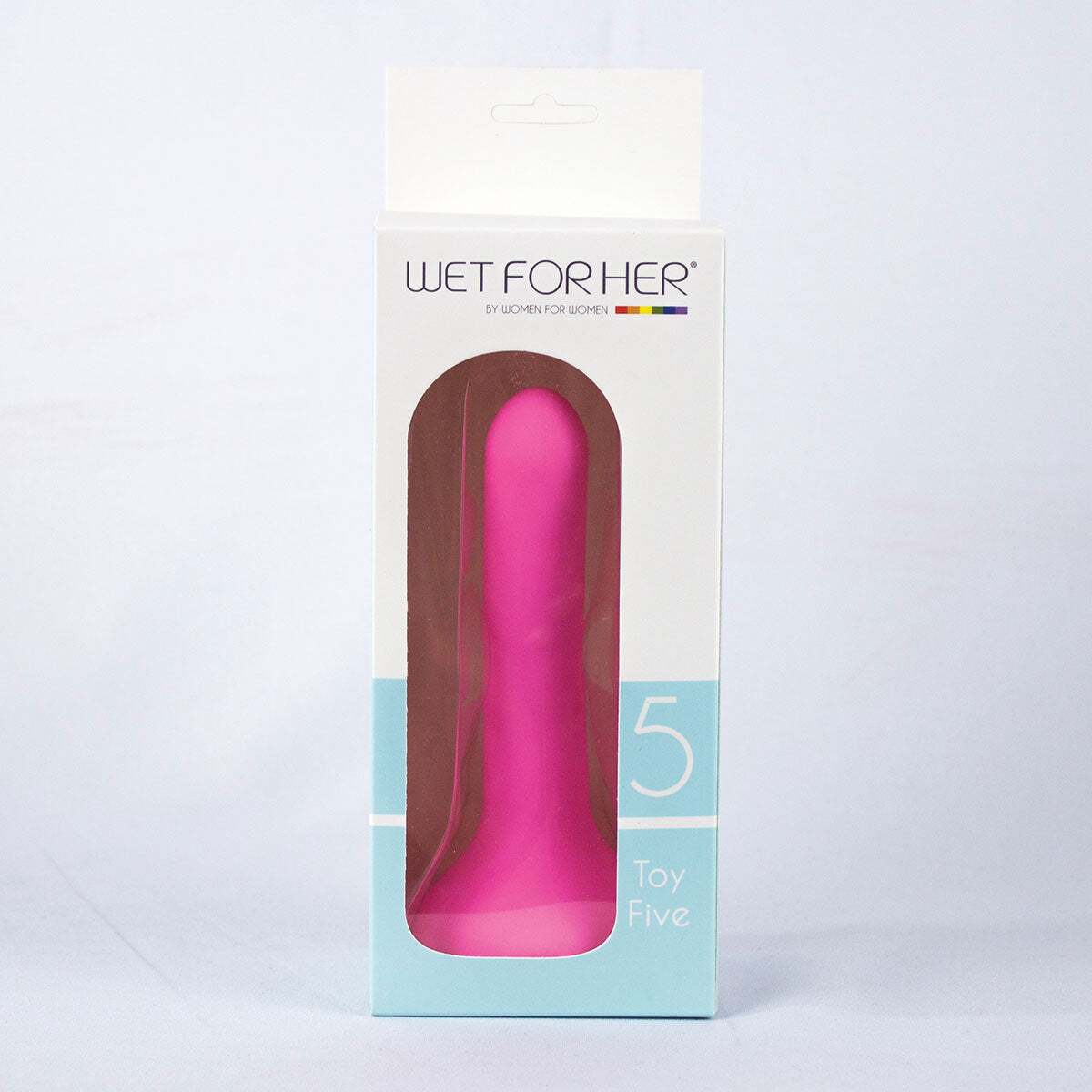 5.1 inch Dildo from Wet For Her in Light Pink designed for anal sex with Her or Him