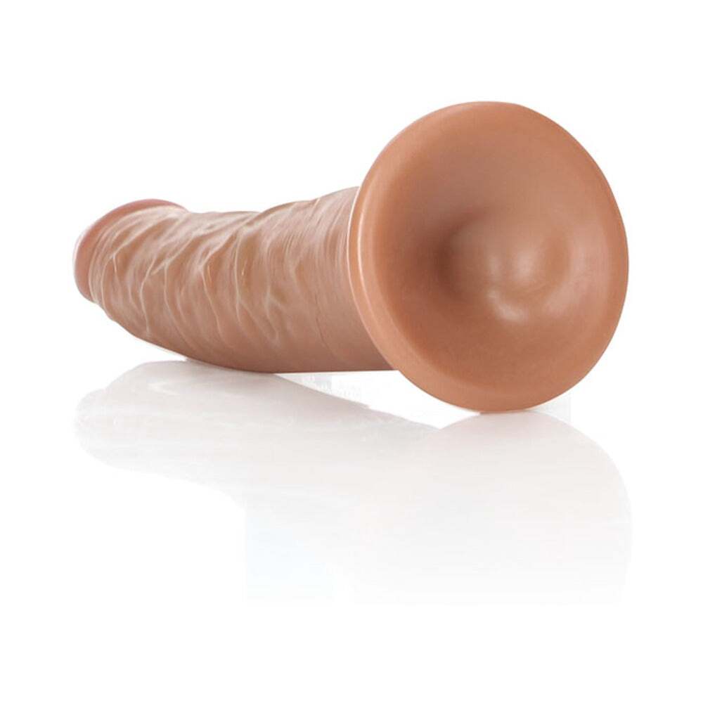 6 inch Dildo by Shots in Tan Light Brown Mocha shown for pegging Her or Him