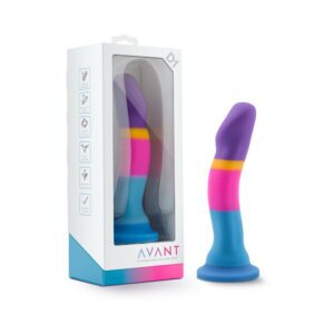 7.5 inch Dildo Blush Multi-Color Avant D1 Hot ''n'' Cool Silicone