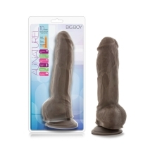 10 inch Dildo by Blush in Dark Brown shown for use by Her or Him