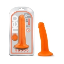 6 inch Dildo by Blush in Orange shown for use by Her or Him