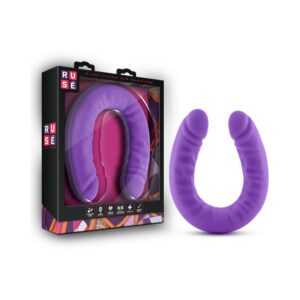 18 inch Dildo Blush Purple Ruse Realistic Silicone Slim Double Dong Dual Ended