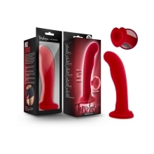 6 inch Dildo by Blush in Red shown for use by Her or Him