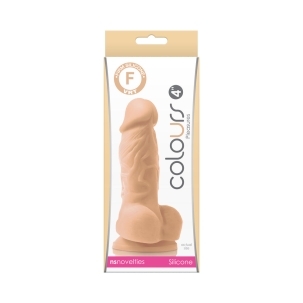 4 inch Dildo by NS Novelties in Vanilla Ivory Beige shown for use by Her or Him