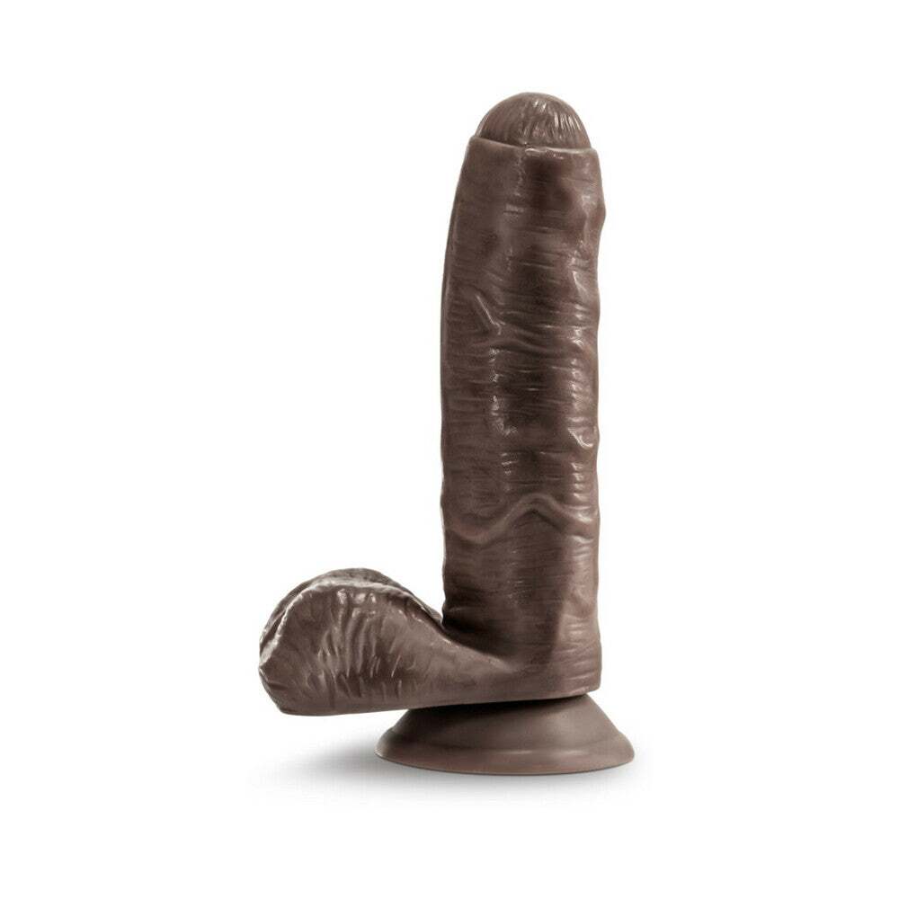 7 inch Dildo from Blush in Dark Brown designed for anal sex with Her or Him