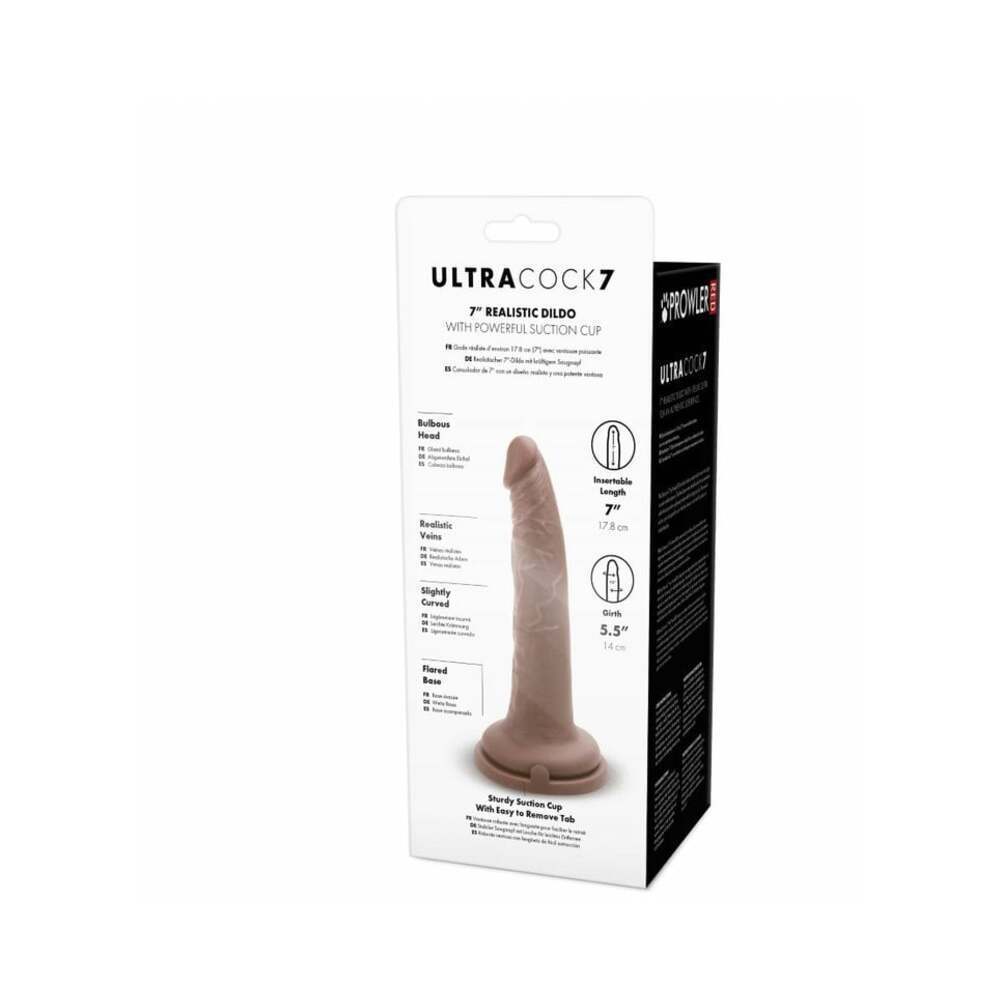 7 inch Dildo by Prowler RED in Brown Chocolate Cocoa shown for pegging Her or Him