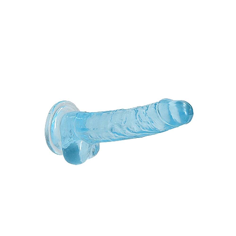 7 inch Dildo by Shots in Blue shown for pegging Her or Him