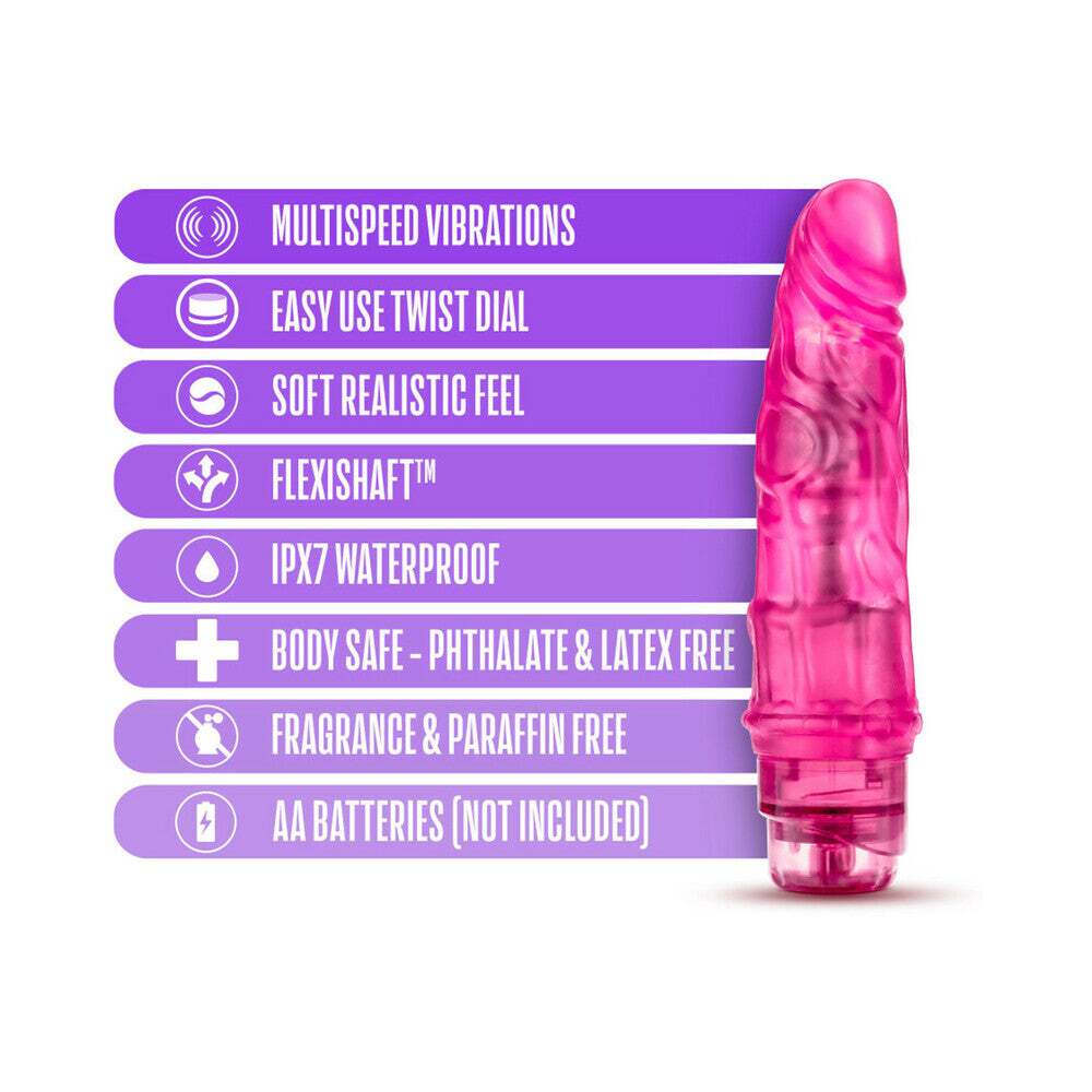 7.75 inch Dildo by Blush in Light Pink shown for pegging Her or Him
