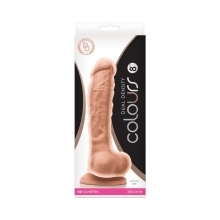 8 inch Dildo by NS Novelties in Vanilla Ivory Beige shown for use by Her or Him