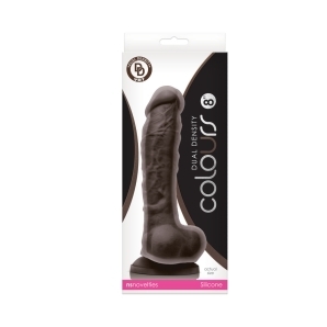 8 inch Dildo by NS Novelties in Dark Brown shown for use by Her or Him