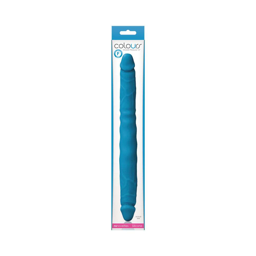 12 inch Dildo by NS Novelties in Blue shown for use by Her or Him