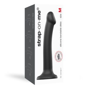 Dildo Lovely Planet Black Strap On Me Bendable Dual Density Silicone Suction Cup M