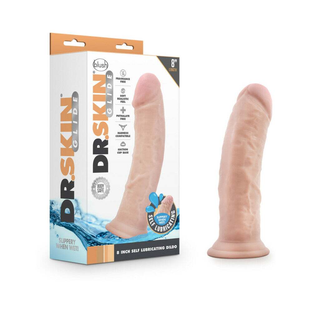 8 inch Dildo by Blush in Vanilla Ivory Beige shown for use by Her or Him