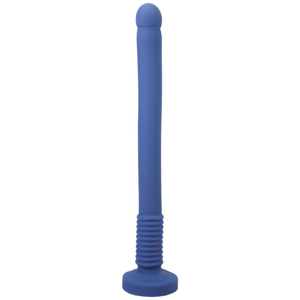 Dildo by Tantus in Blue shown for use by Her or Him