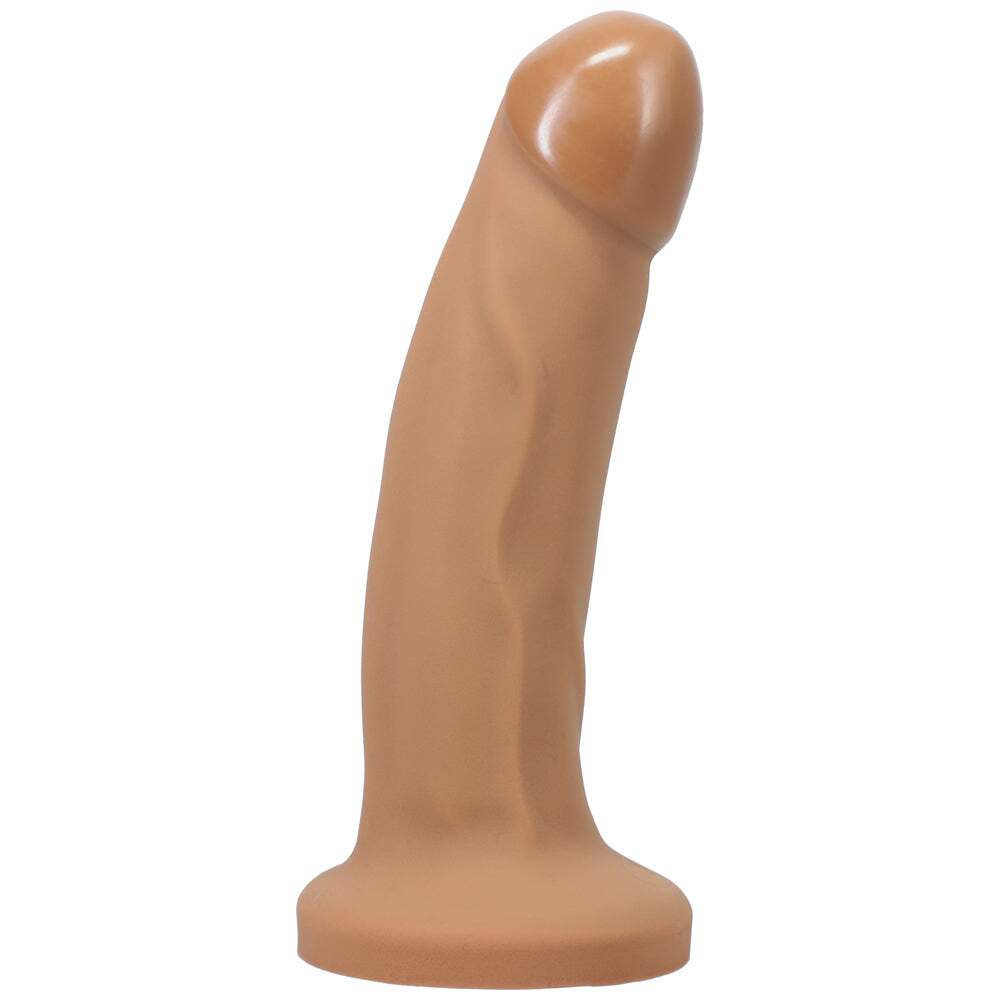 Dildo by Tantus in Tan Light Brown Mocha shown for use by Her or Him