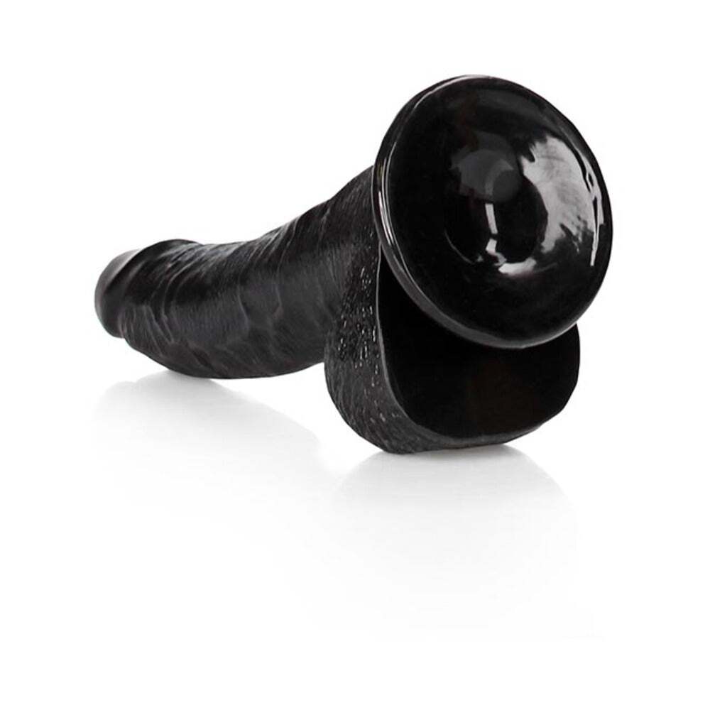 8 inch Dildo by Shots in Black shown for pegging Her or Him