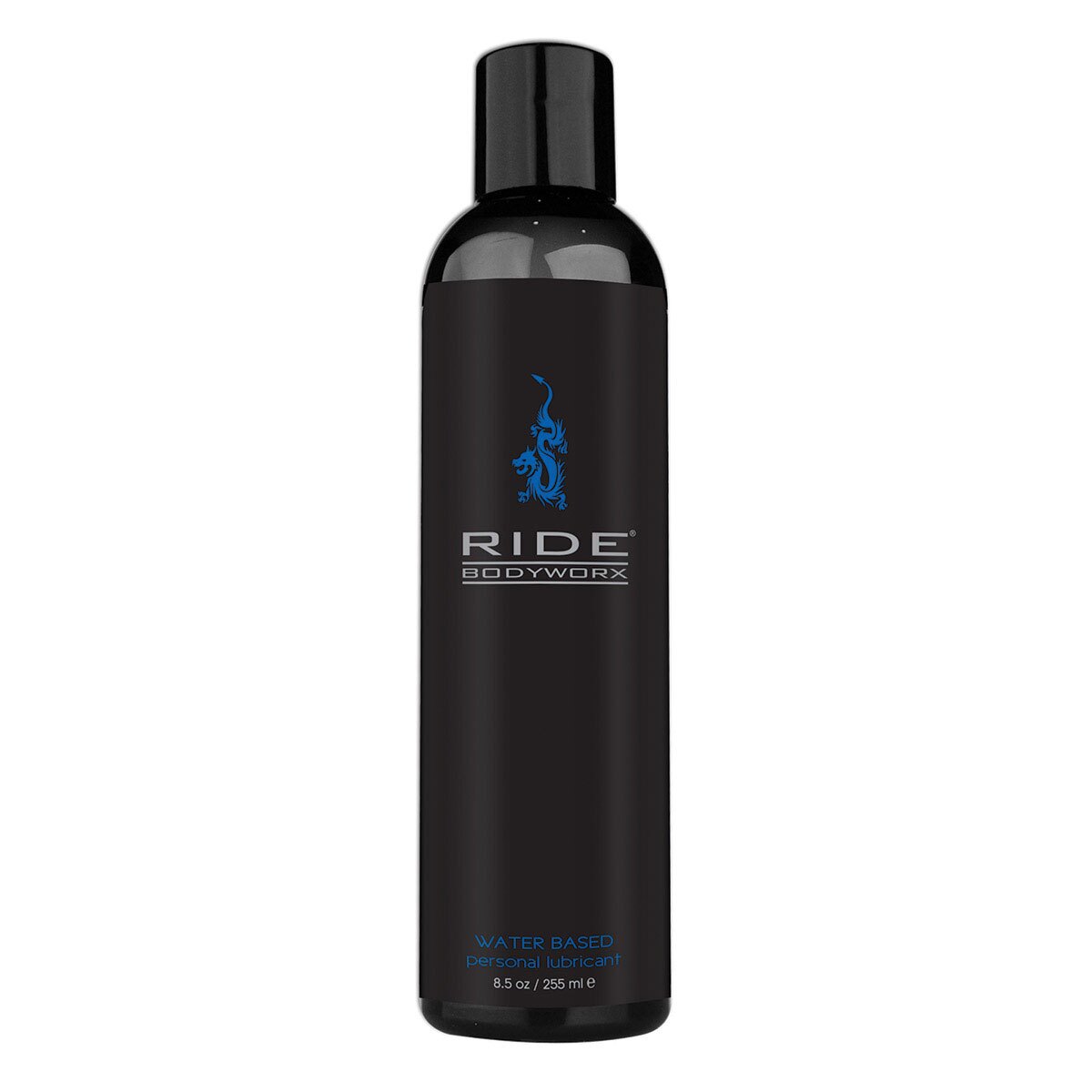 Bottle of 8.5 oz Water Based Lube Sliquid showing clean, lightweight formula