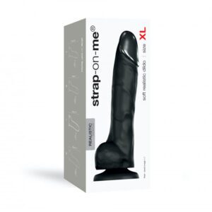 Dildo Lovely Planet Black Strap On Me Realistic Collection Soft Realistic XL