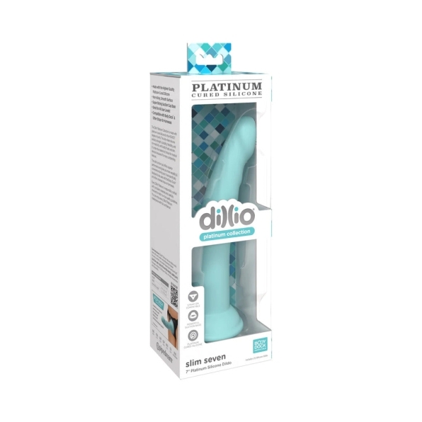 7 inch Dildo by Pipedream in Teal Turquoise Aqua shown for use by Her or Him