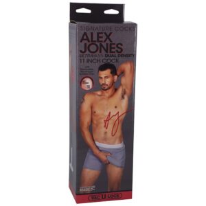 11 inch Dildo Doc Johnson Tan Light Brown Mocha Signature Cocks Alex Jones ULTRASKYN Dual Density with Removable Vac U Lock Suction Cup