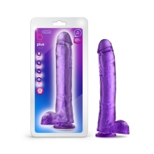 14 inch Dildo by Blush in Purple shown for use by Her or Him
