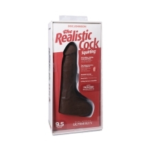 9.5 inch Dildo by Doc Johnson in Brown Chocolate Cocoa shown for use by Her or Him