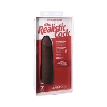 7 inch Dildo by Doc Johnson in Brown Chocolate Cocoa shown for use by Her or Him