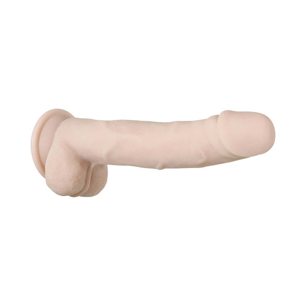 9.5 inch Dildo from Evolved in Vanilla Ivory Beige pictured for anal pleasure for Her or Him